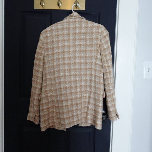 Mango Tweed Jacket Blazer With Jewel Button S - Picture 5 of 7